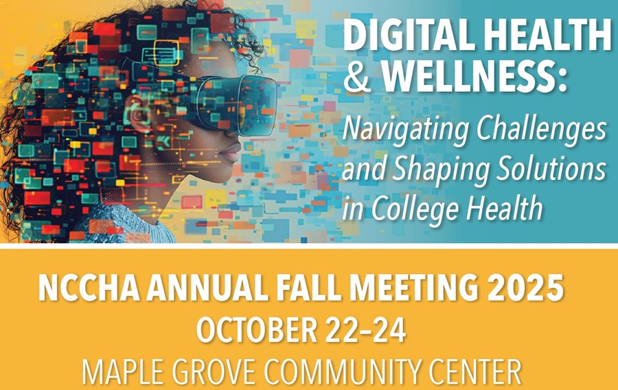 North Central College Health Association 2025 Annual Meeting - Digital Health & Wellness: Navigating Challenges and Shaping Solutions in College Health Banner